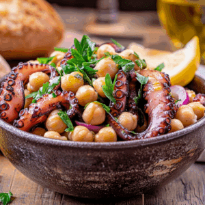 Tender Octopus And Chickpea Salad From Portuguese Shores - Thefoodiebunch