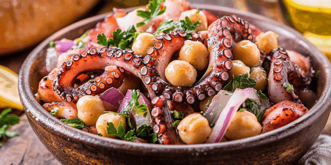 Tender Octopus And Chickpea Salad From Portuguese Shores