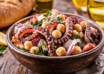 Tender Octopus And Chickpea Salad From Portuguese Shores