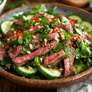 Bright And Zesty Cambodian Beef Salad Bursting With Flavor - Thefoodiebunch