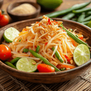 Spicy Lao Green Papaya Salad With Bold Flavor Punch - Thefoodiebunch