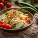 Spicy Lao Green Papaya Salad With Bold Flavor Punch
