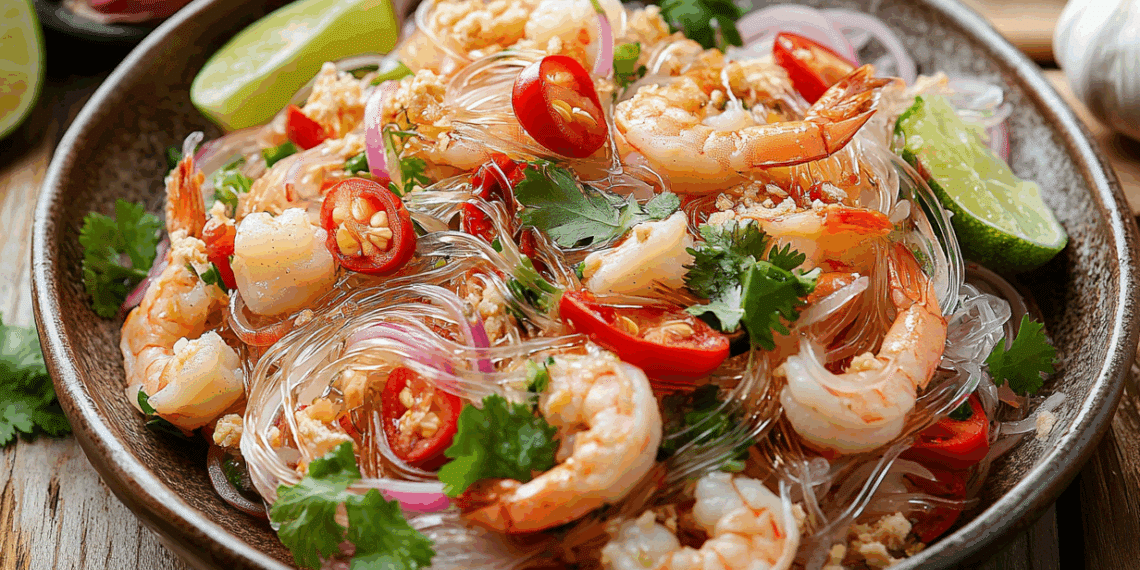 Spicy And Tangy Thai Glass Noodle Salad Delight