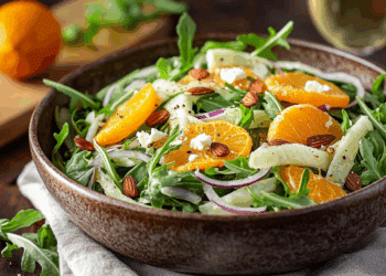 Vibrant Fennel And Orange Salad With Fresh Arugula