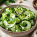Crisp Asian Cucumber Ribbons With Sesame Dressing