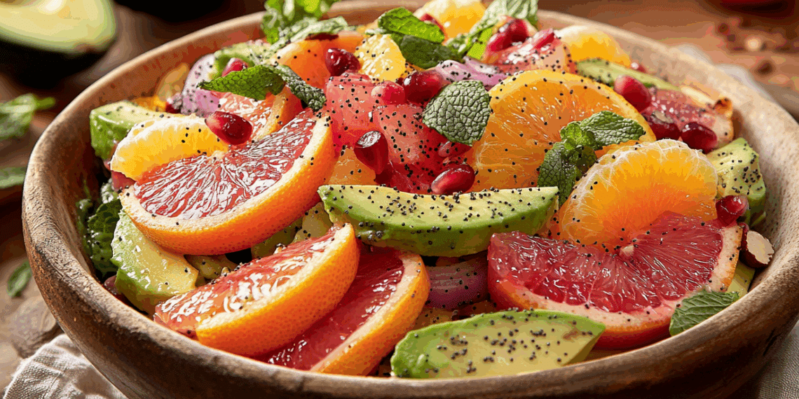 Zesty Citrus And Avocado Salad With Poppy Seeds Delight - Thefoodiebunch Zesty Citrus And Avocado Salad With Poppy Seeds Delight