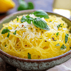 Zesty Spaghetti Squash Salad With Lemon Parmesan Dressing - Thefoodiebunch
