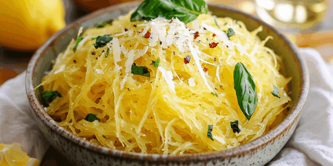 Zesty Spaghetti Squash Salad With Lemon Parmesan Dressing