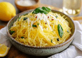 Zesty Spaghetti Squash Salad With Lemon Parmesan Dressing