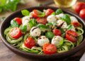 Fresh And Light Zucchini Noodle Caprese Salad