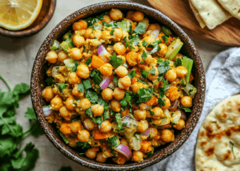 Spicy Chickpea Salad Bursting With Curry And Fresh Herbs