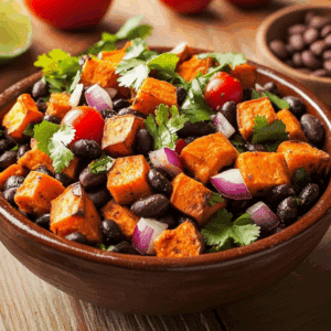 Zesty Latin-Inspired Sweet Potato And Black Bean Salad - Thefoodiebunch