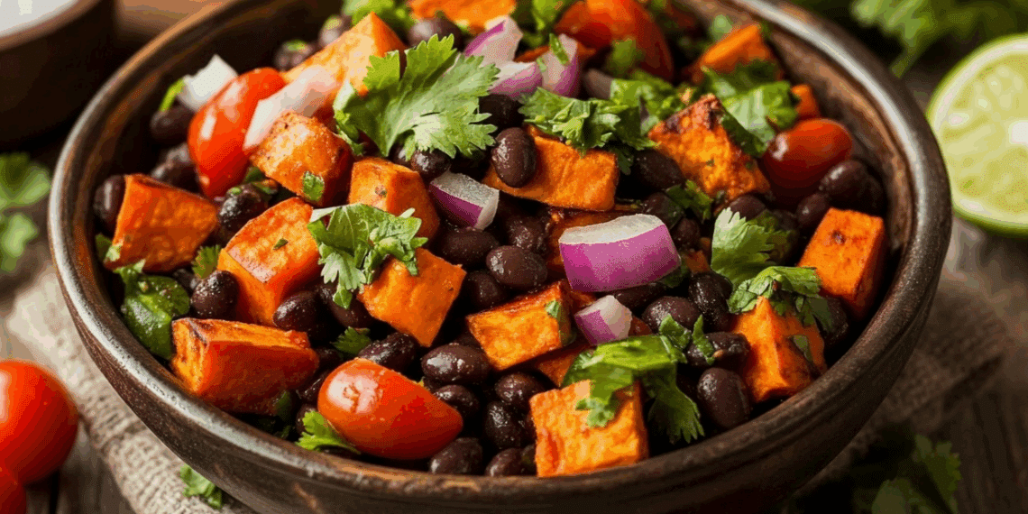 Zesty Latin-Inspired Sweet Potato And Black Bean Salad