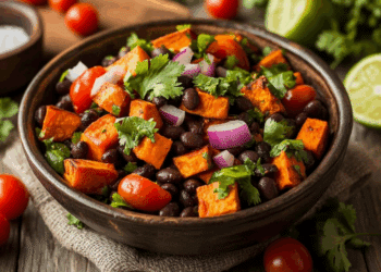 Zesty Latin-Inspired Sweet Potato And Black Bean Salad