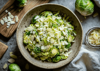 Crisp And Zesty Shaved Brussels Sprouts Salad With Pecorino