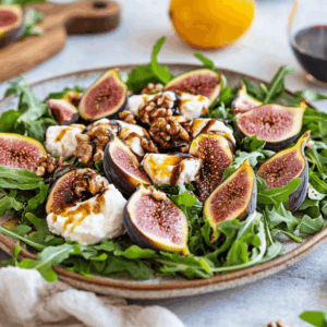 Luxurious Mediterranean Fig And Burrata Salad Delight - Thefoodiebunch