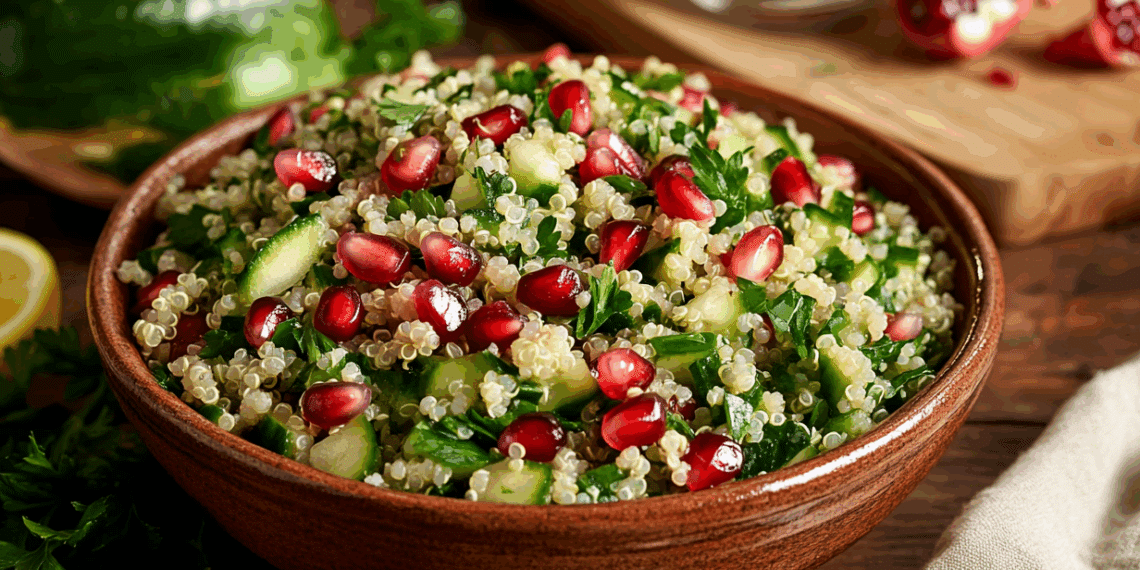 Fresh Quinoa Tabbouleh With Pomegranate And Herbs