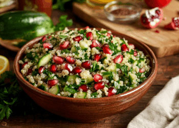 Fresh Quinoa Tabbouleh With Pomegranate And Herbs
