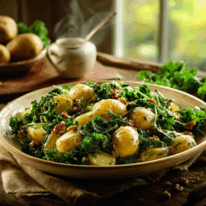Rustic Irish Kale And Potato Salad With Tangy Mustard - Thefoodiebunch