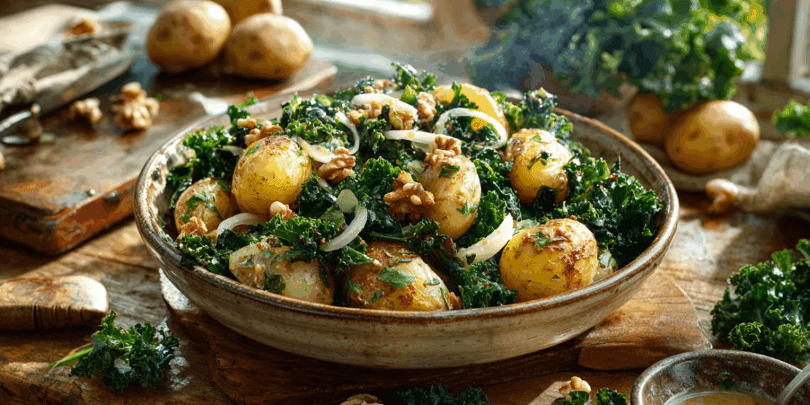 Rustic Irish Kale And Potato Salad With Tangy Mustard