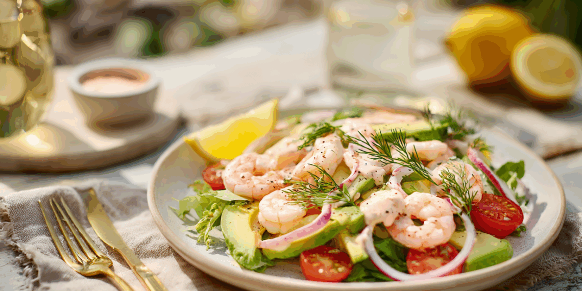 Elegant British Prawn And Avocado Salad For Summer