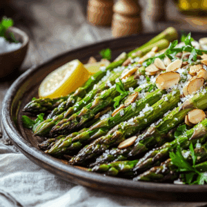 Charred Asparagus Salad With Zesty Lemon And Almonds - Thefoodiebunch