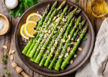 Charred Asparagus Salad With Zesty Lemon And Almonds