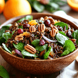 Nutty Wild Rice Salad With Cranberries And Citrus Dressing - Thefoodiebunch Nutty Wild Rice Salad With Cranberries And Citrus Dressing - Thefoodiebunch