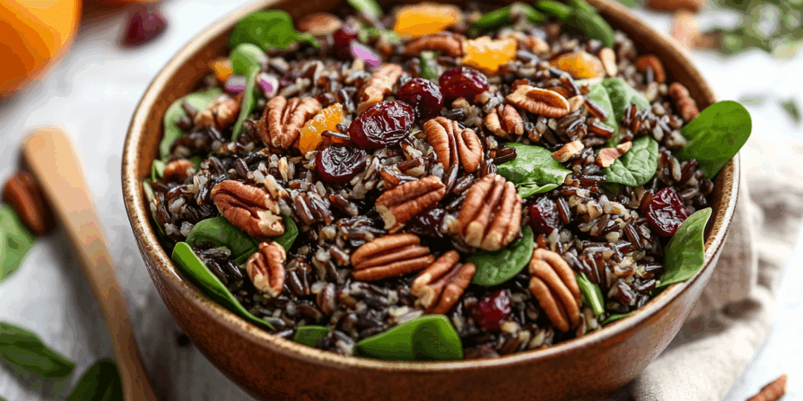 Nutty Wild Rice Salad With Cranberries And Citrus Dressing - Thefoodiebunch Nutty Wild Rice Salad With Cranberries And Citrus Dressing