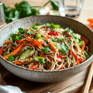 Vibrant Sesame Ginger Soba Noodle Salad With Fresh Veggies - Thefoodiebunch Vibrant Sesame Ginger Soba Noodle Salad With Fresh Veggies - Thefoodiebunch