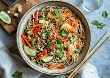 Vibrant Sesame Ginger Soba Noodle Salad With Fresh Veggies