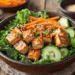 Savory Miso Tofu Salad With Zesty Sesame Dressing - Thefoodiebunch Savory Miso Tofu Salad With Zesty Sesame Dressing
