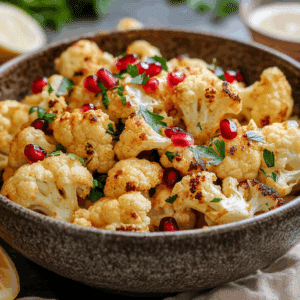 Roasted Cauliflower Salad With Creamy Tahini Dressing - Thefoodiebunch
