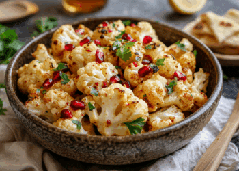 Roasted Cauliflower Salad With Creamy Tahini Dressing