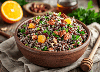 Autumn Wild Rice Salad With Cranberries And Pecans