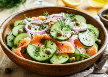 Scandinavian Smoked Trout Cucumber Salad With Dill Dressing