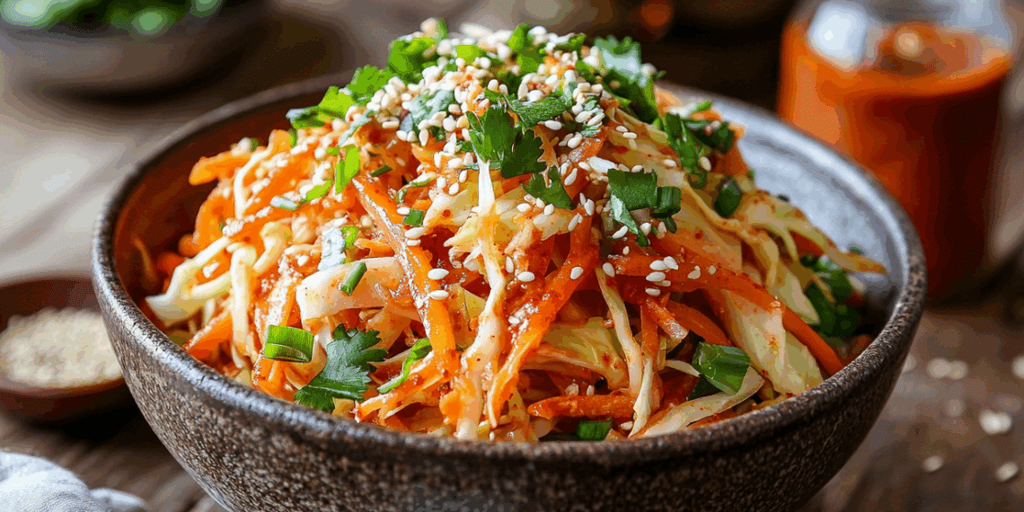 Fiery Korean Kimchi Slaw Bursting With Flavor