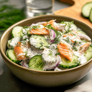 Scandinavian-Inspired Smoked Trout And Cucumber Salad - Thefoodiebunch