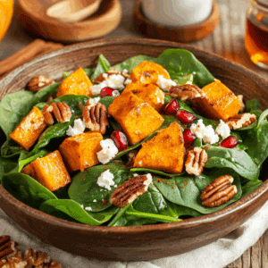 Autumn'S Sweet And Savory Pumpkin Spinach Salad Delight - Thefoodiebunch