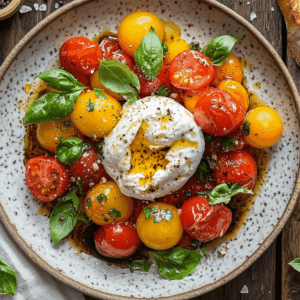 Smoky Charred Tomatoes Paired With Creamy Burrata Delight - Thefoodiebunch