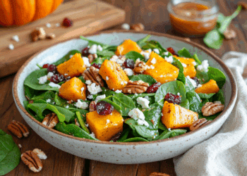 Autumn’S Sweetness: Roasted Pumpkin And Spinach Salad