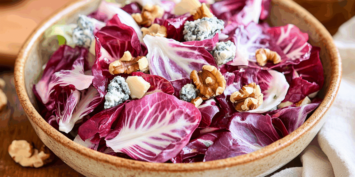 Crisp And Bold Radicchio Endive Salad With Walnut Dressing