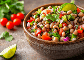 Zesty Black Eyed Pea Salad With Cilantro And Lime