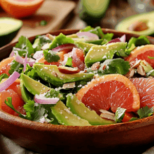 Zesty Mediterranean Avocado And Grapefruit Salad Delight - Thefoodiebunch