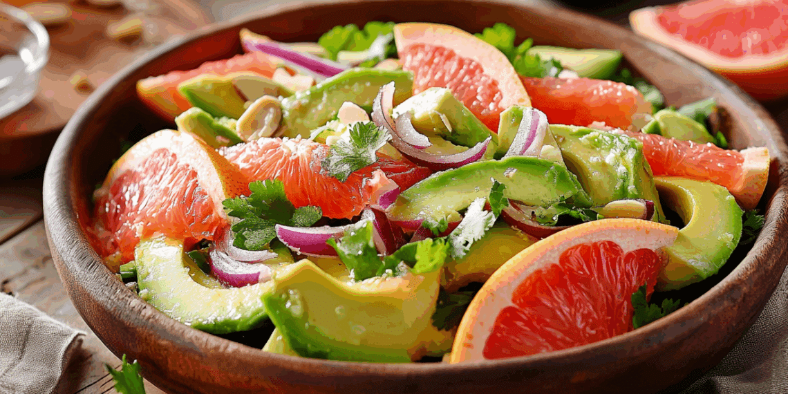 Zesty Mediterranean Avocado And Grapefruit Salad Delight