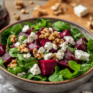 Vibrant Pickled Beet And Feta Salad With Fresh Greens - Thefoodiebunch