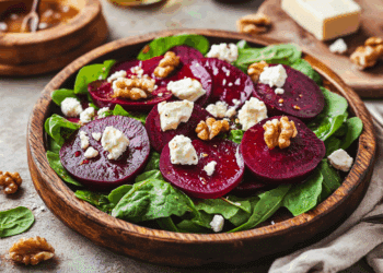 Tangy Mediterranean Beet Salad With Feta And Walnuts