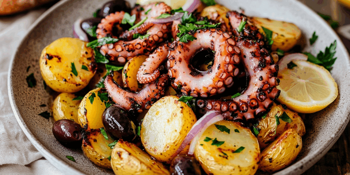 Mediterranean Grilled Octopus Potato Salad Bursting With Flavor