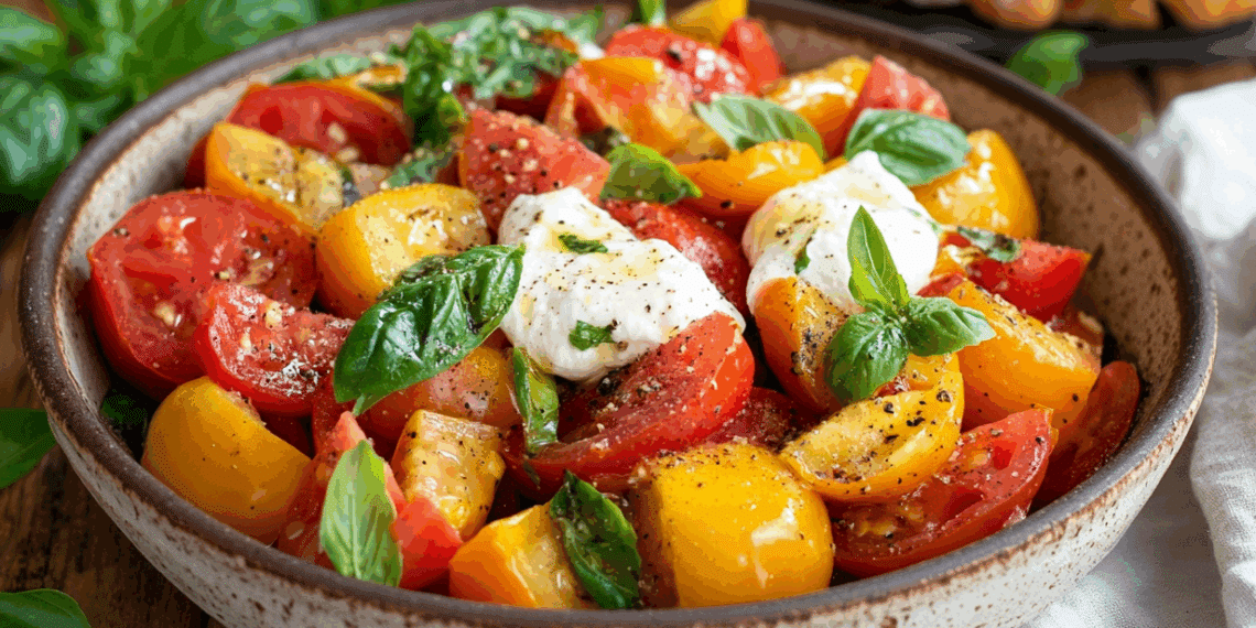 Summer’S Best Panzanella With Burrata And Heirloom Tomatoes