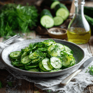 Crisp Estonian Cucumber Salad Bursting With Fresh Dill - Thefoodiebunch Estonian Cucumber And Dill Salad
